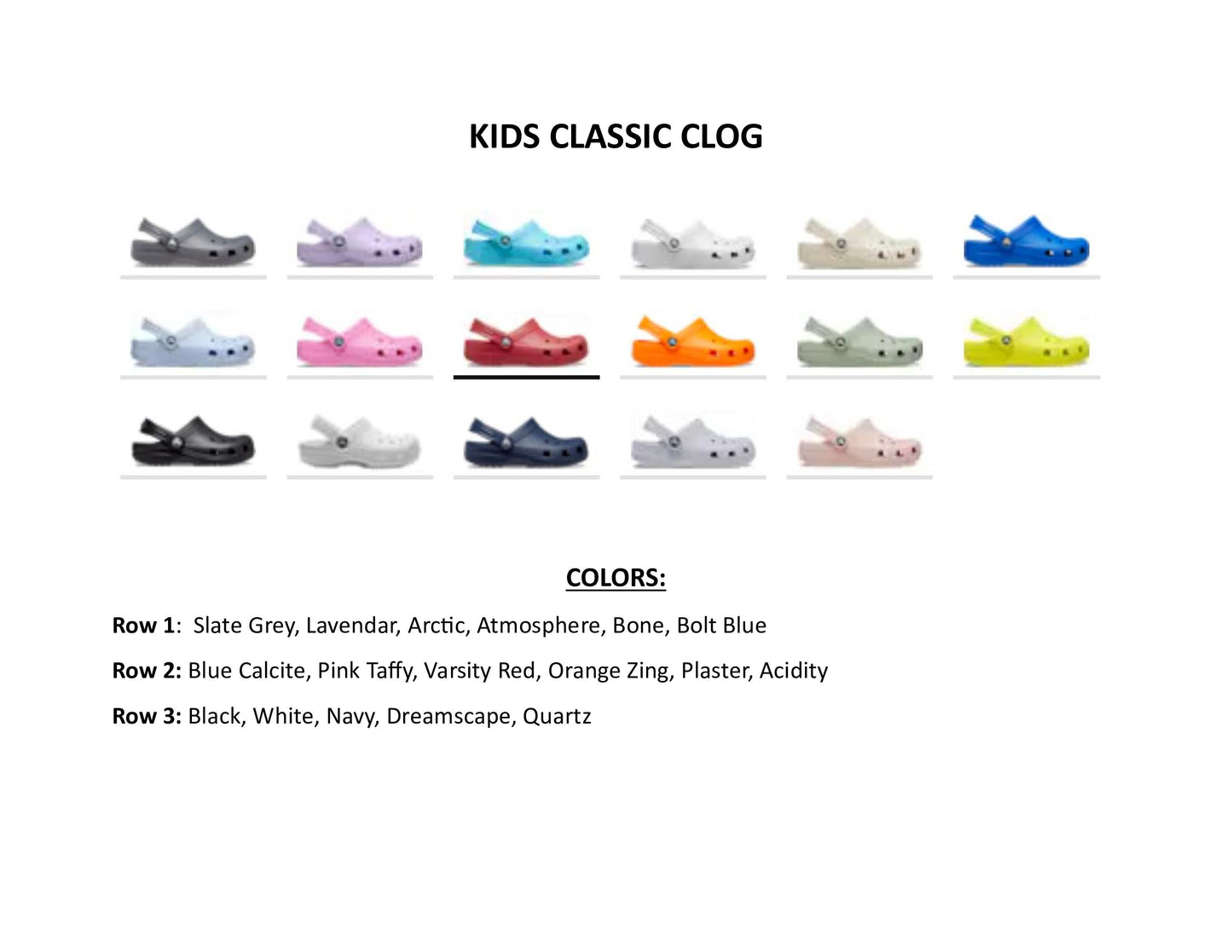 KIDS- Custom Designed Classic Clog (UNLINED)