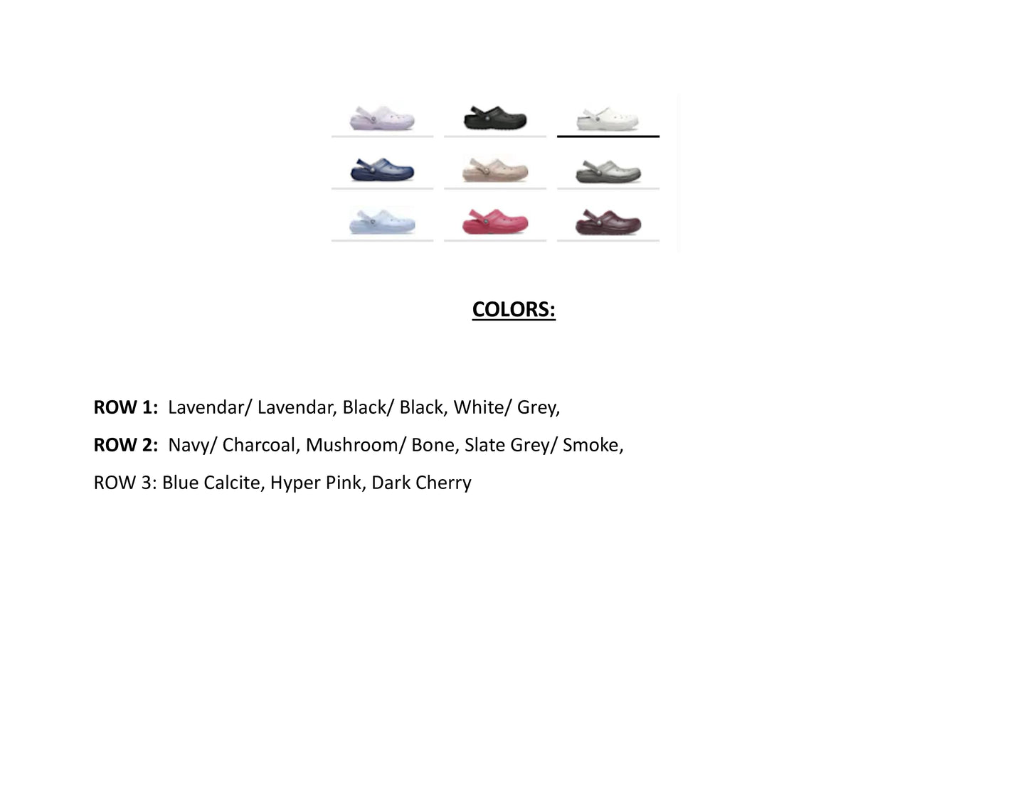 Custom Designed Classic Clog (LINED)