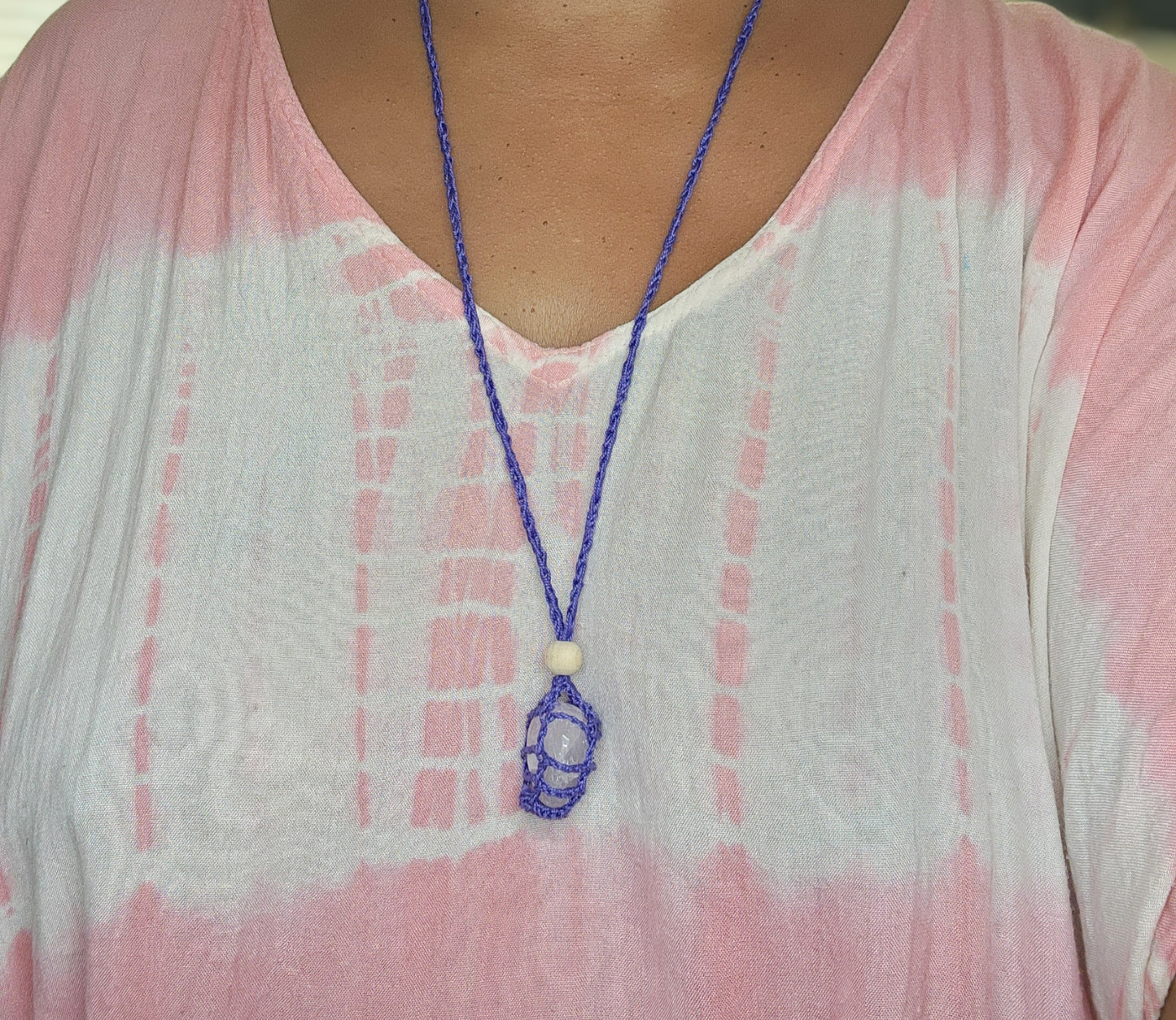 Crochet "Crystal Holder" Necklace