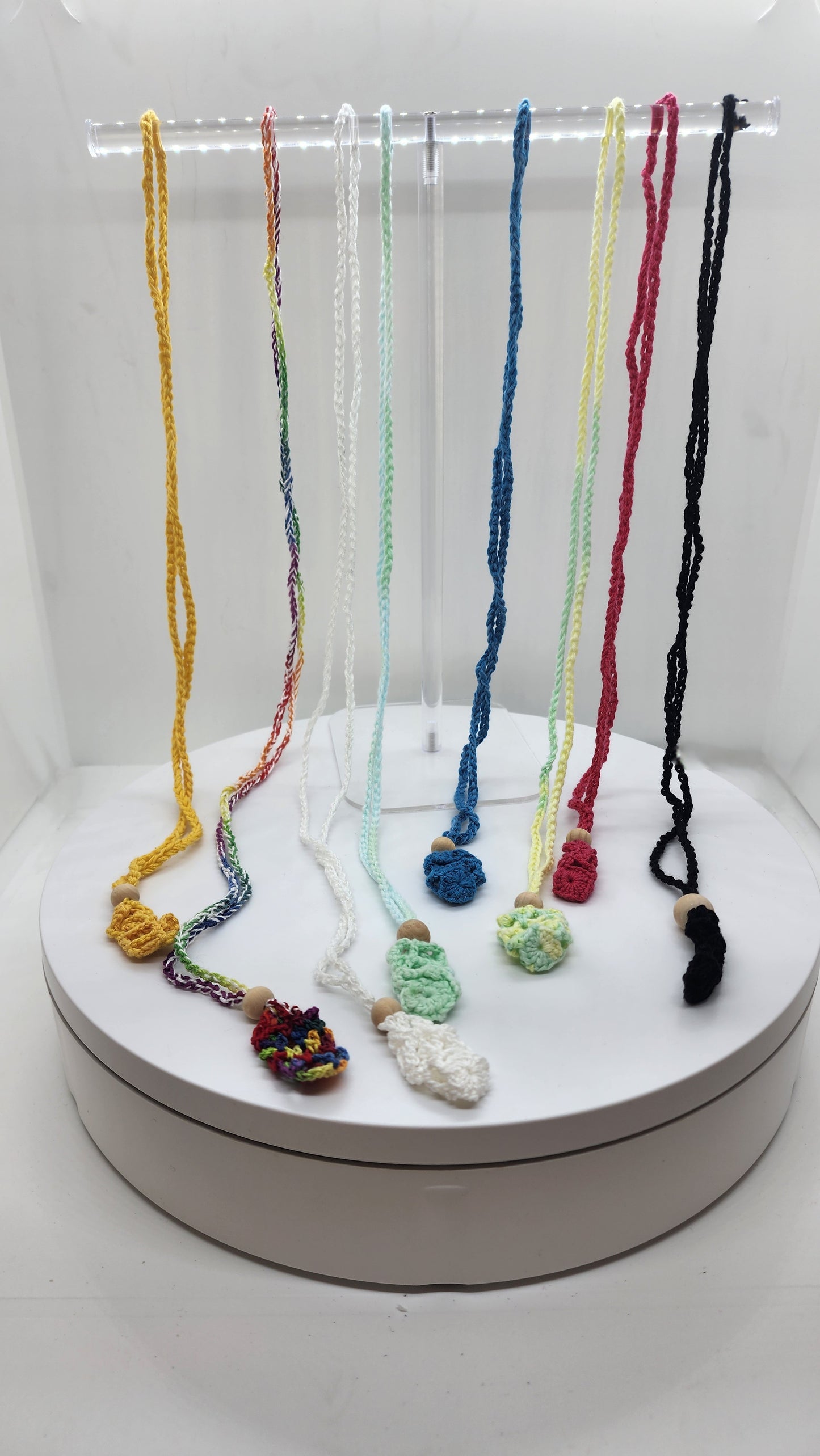 Crochet "Crystal Holder" Necklace