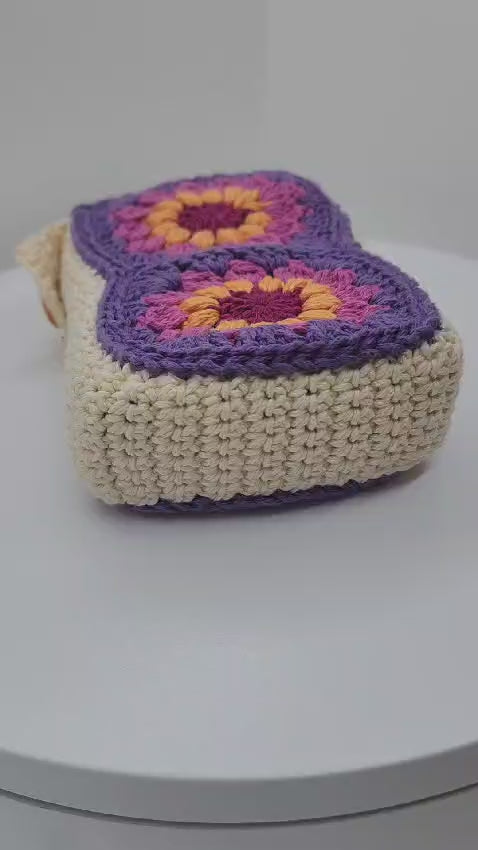 Tarot/ Oracle Card Bag- Granny Square Design